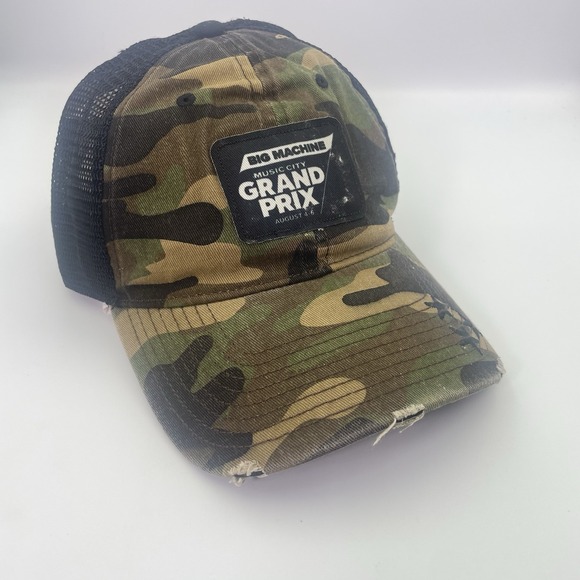 Nascar Other - NEW 2023 Big Machine Music City Grand Prix Camo Trucker Snapback Hat IndyCar